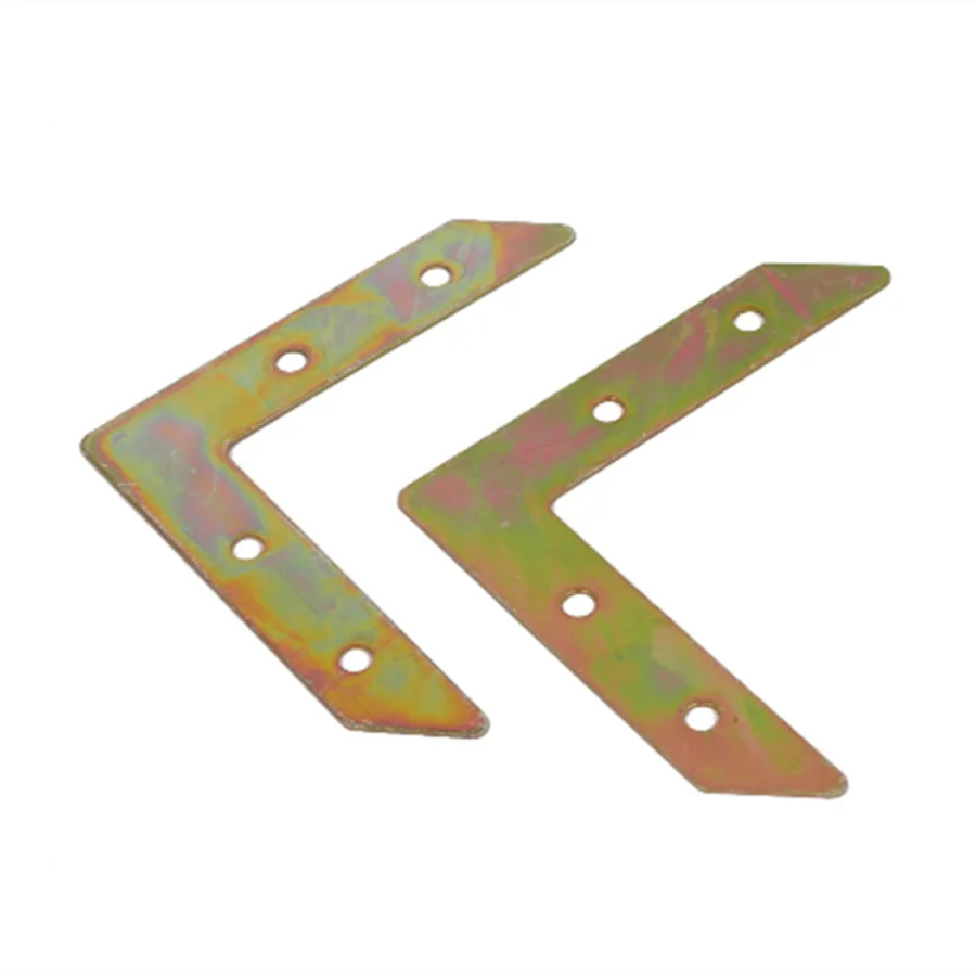 Frame L Shape Angle Bracket Flat Plate Fastener Bronze Tone Bracket