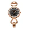 Waterproof Japan Movt Quartz Wrist Luxuri Brown Stainless Watch, Mini Dial Rose Gold Alloy Bracelet Watch for girls