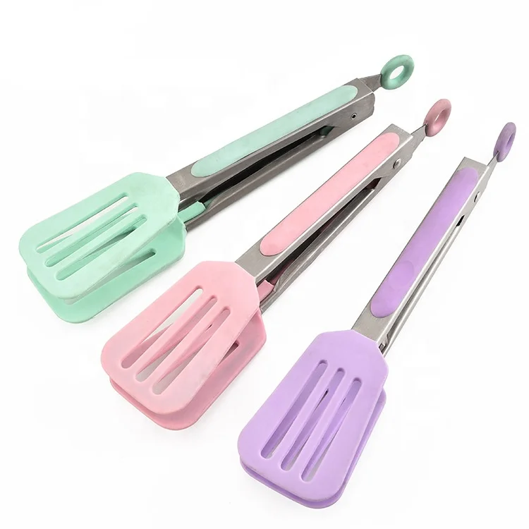 

Cooking BBQ Tools Locking Food Serving Bread Salad Steak Tong Clip Non-stick Stainless Steel Utensils Utensil Sets Silicone