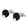 High Quality abotoaduras Jewelry Black Gemstone Cufflinks