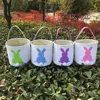 2018 Hot Sell Monogrammed Blank Easter Bunny Tail Buckets Easter Basket
