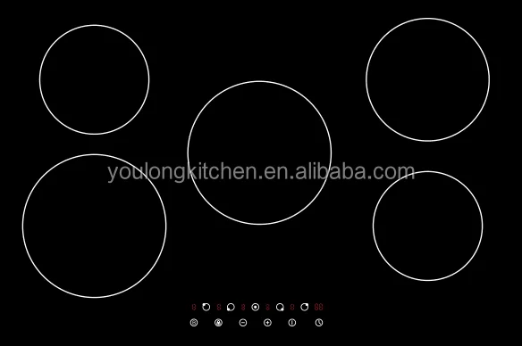 5 Zones Microcomputer Schott Ceran Induction Hob Cooker Cooktop