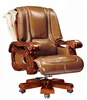 Vintage Brown Big and Tall High-Back Executive Office Chair Luxury wooden executive office chair
