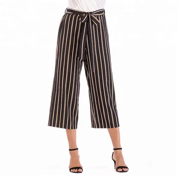 womens striped flare pants