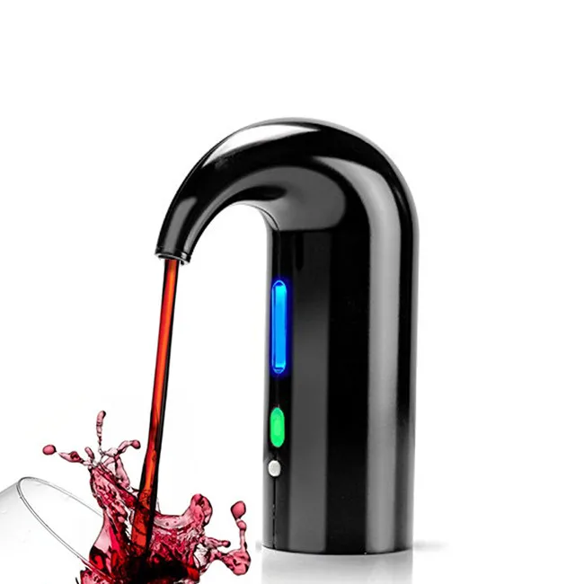 

New Arrivals 2020 Trend Promotion Gift Electric Wine Decanter Pump One Touch Rechargeable Lithium Battery Wine Aerator Dispenser, Red, black, white