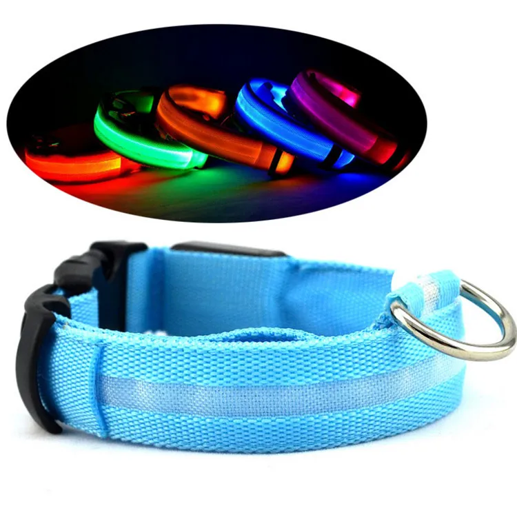 

Dog Flashing Collars Accessories Battery Luminous Adjustable Led Pet Collar with Light, Customized