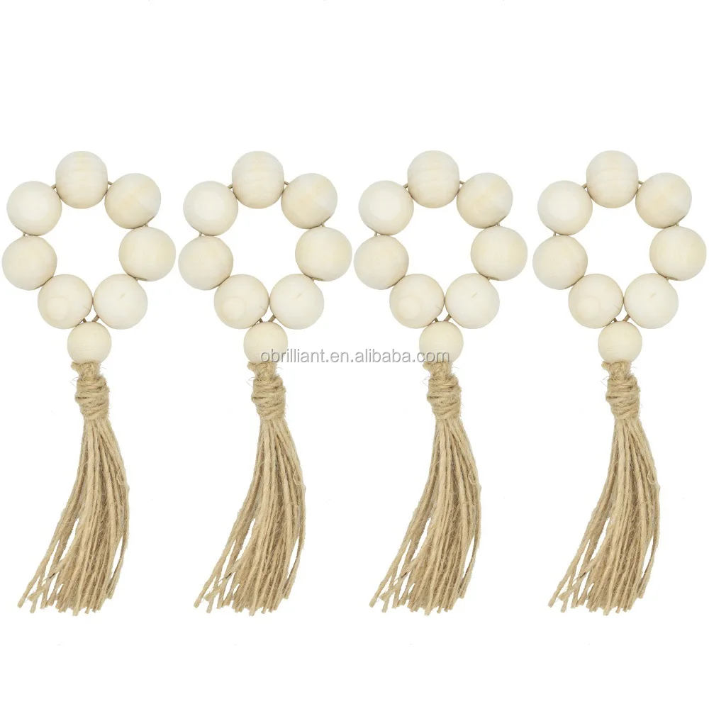 Wooden Bead Napkin Rings