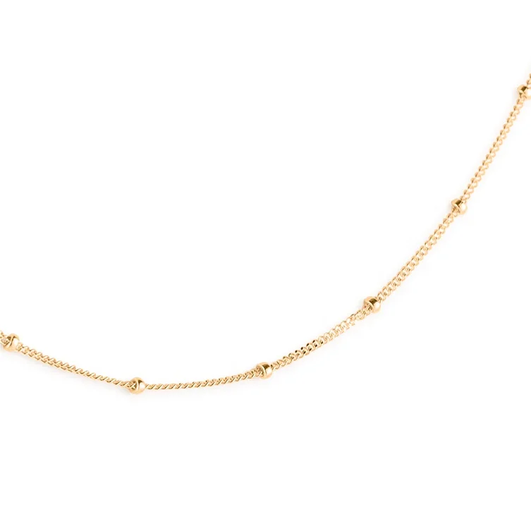 

925 silver minimalist bead choker satellite chain necklaces jewelry