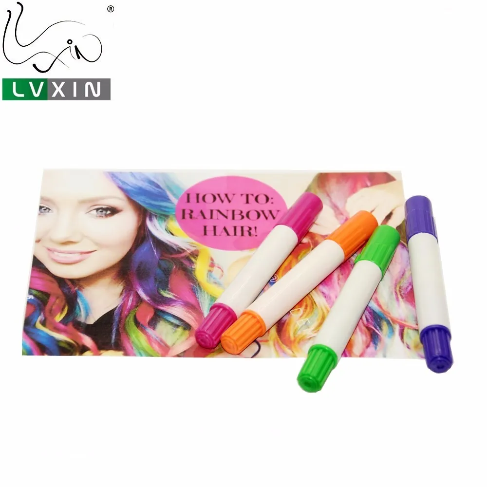 Custom Package 36 Colors Temporary Hair Color And Face Paint Chalk Pens