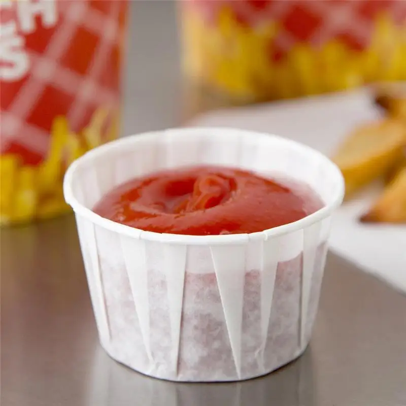 Disposable 1 Oz Paper Condiment Cup For Jello Shots Sauce - Buy ...