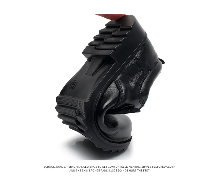 Buckle Strap Black Boys Students School Leather Shoes Wholesale China