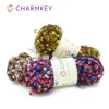Charmkey 100% polyester spun dty yarn beautiful full dull polyester yarn perfect for anyone with sensitivities to wool