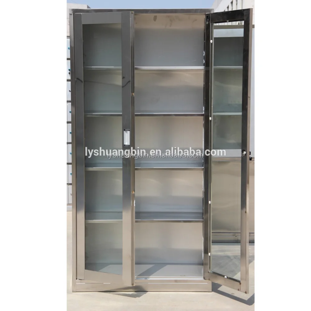 Rta Kitchen Pantry Storage Glass Stainless Steel Cabinet Buy