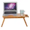 Fashion Folding Bamboo Mobile Laptop Desk Adjustable Notebook Computer iPad PC Stand