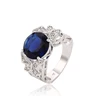 13643 XUPING fashion dark blue single big stone ring designs for women