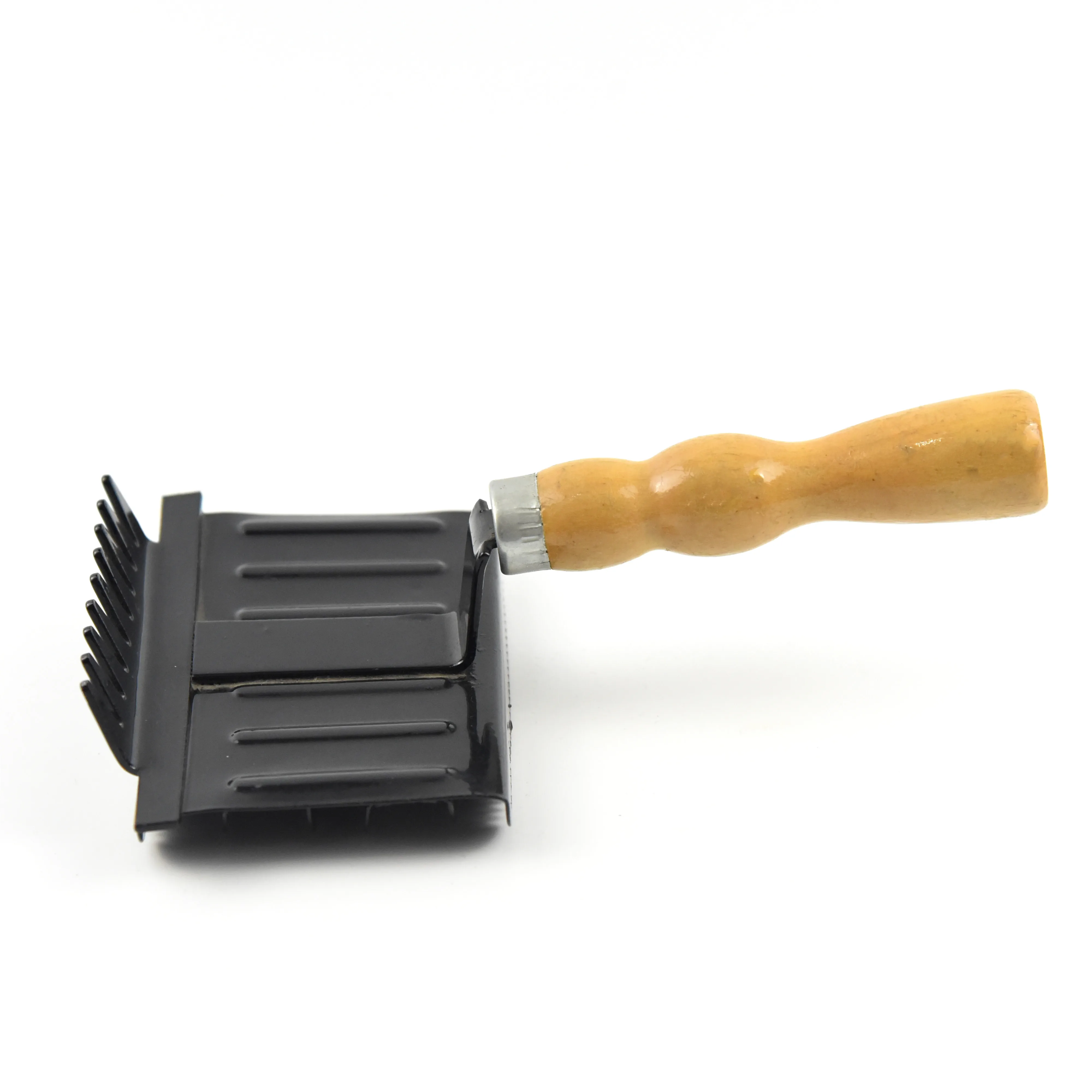 Old Style Metal Curry Comb With Wooden Handle For Horses Buy Curry