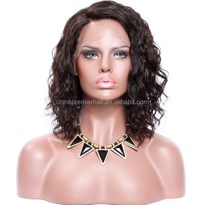 

Pre-plucked Hairline 100% Indian Remy Human Hair Pre Cut Bob Style 360 Lace Frontal Wig, All colors as yoru request