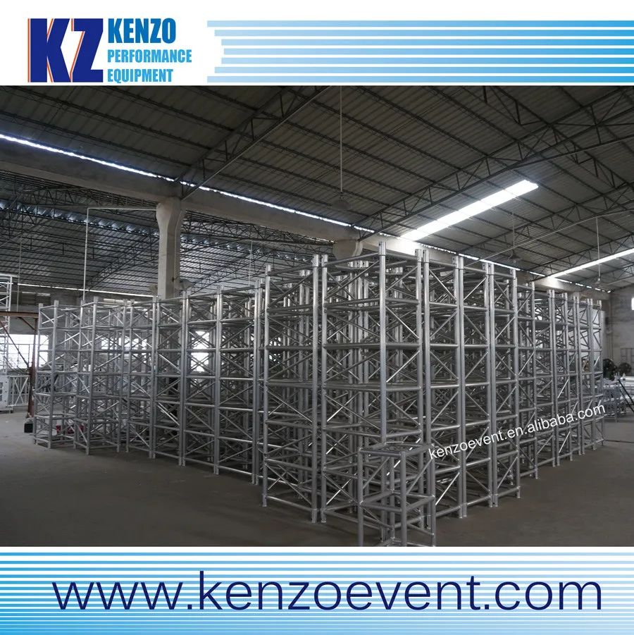 Customized square triangle truss aluminum DJ booth truss lectern