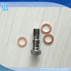 Motorcycle brake hose stainless steel double banjo oil bolts Metric M10*1 M10*1.25 AN3 3/8-24unf 30mm long with copper washers