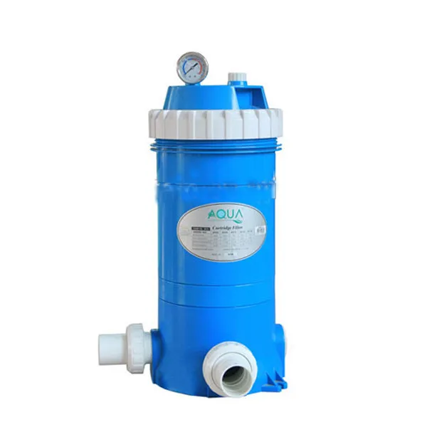 

Swimming pool filtration system portable cartridge filter housing