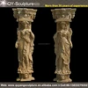 hot sale natural stone pillar marble stone roman column