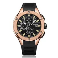 

MEGIR 2053 Men Quartz Watch Can Custom Watch Automatic Wrist For Silicone Watch