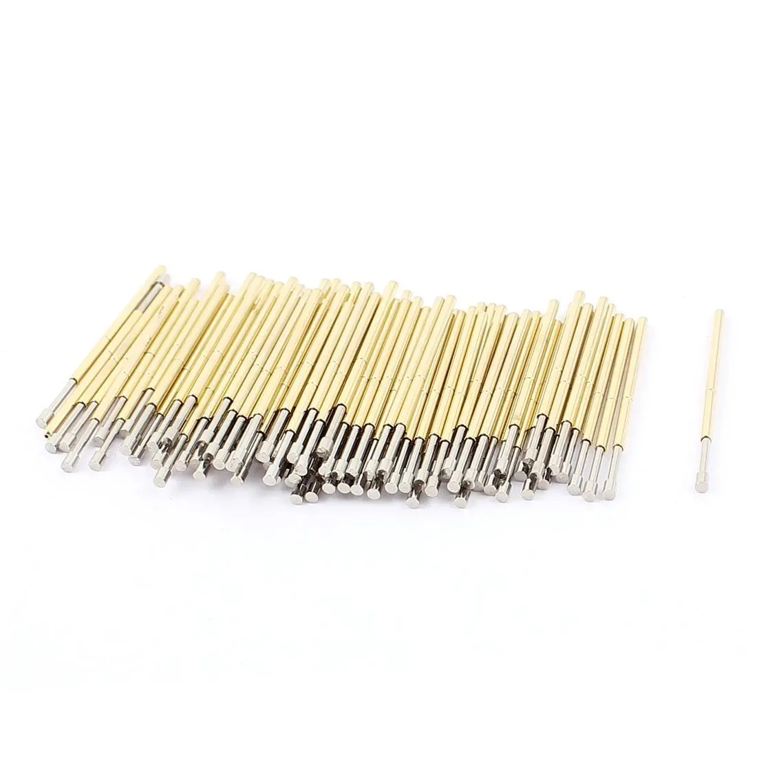 uxcell P125B Spear Tip Spring Loaded Test Probe Pin 33mm Length 60Pcs