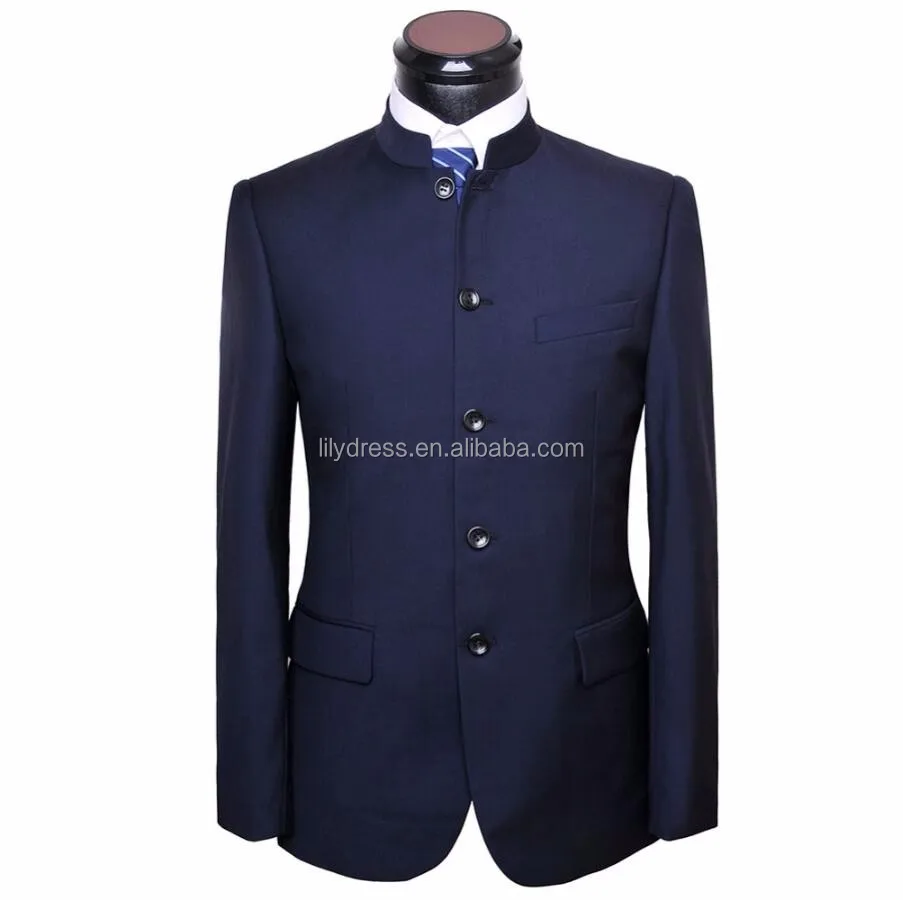 

Men Chinese Tunic Suit High Neck jacket New Arrival fashion Formal High Quality Blazer Suits For Men suit jacket, Per the request