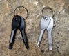 Man Keychain EDC Portable Screwdriver Set Tool with Key Ring with black silver color