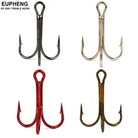 

Eupheng EP-3551 O'Shaughnessy High Carbon Steel Treble Fishing Hooks Brown Black Nickel Red Freshwater Saltwater 2# to 12#