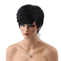 

Inteley good looking straight human hair wig short style wigs