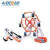 Children gun exercise musical rotating windmill toy 6 target shooting game with soft bullets
