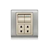 Wholesale price pakistan standard 2 Switch and 2 socket electric switch socket