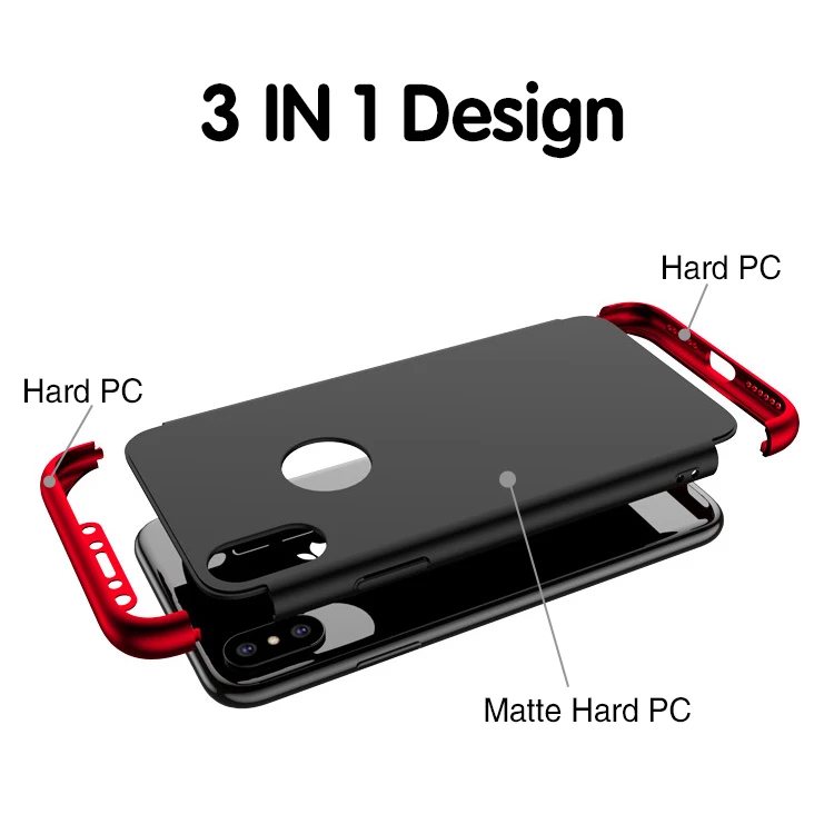 

Full body 360 degree phone case cover for iphone x case mobile phone shell, Various colors