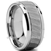 8mm New Arrival Tungsten Carbide Mens Chiseled Center Ring