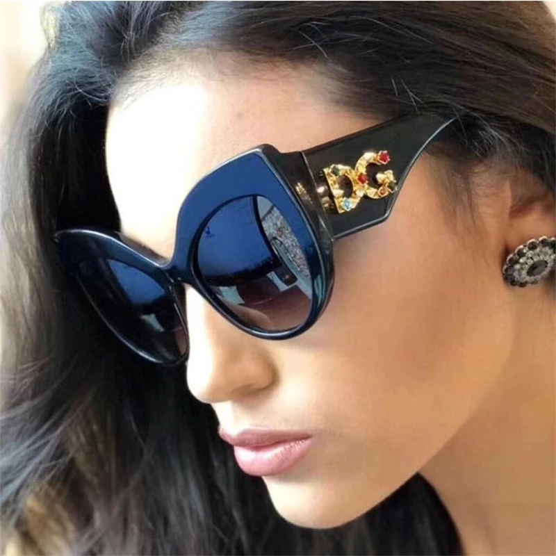 

Fashion Sunglasses Women Cat Eye Sunglasses Men 2019 Brand Design Diamond Frame Gradient Ladies Oversized Sun Glasses for Female