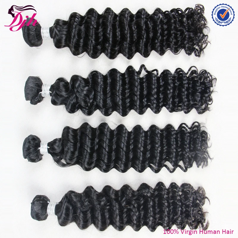 dijun human hair cheap 10a brazilian virgin remy hair deep wave hair weaving