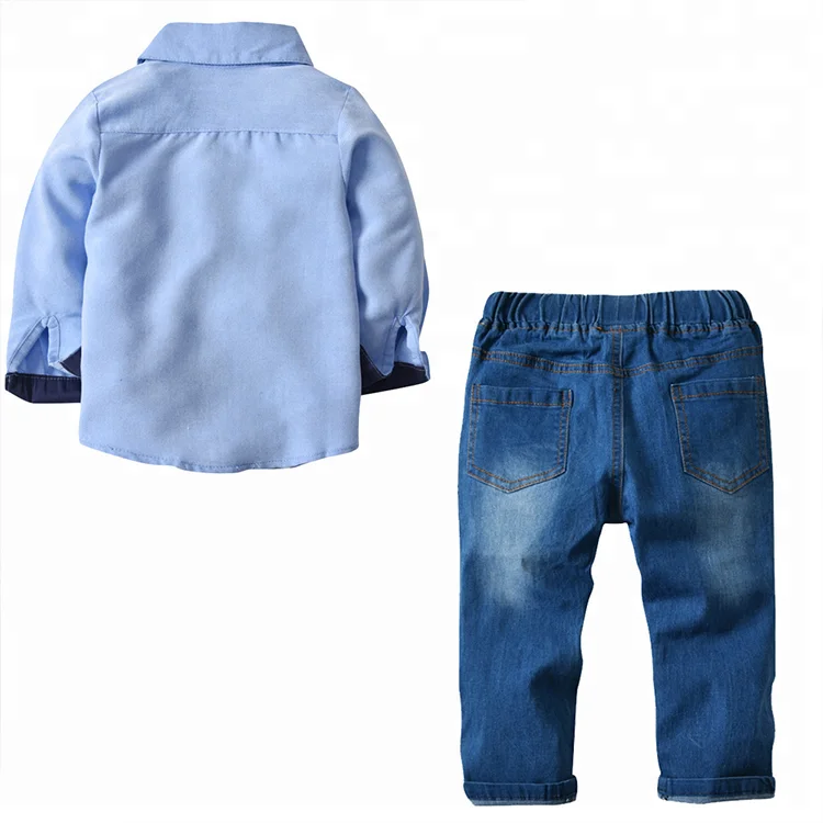
Stock A set of children clothes boys woven shirts & jeans 