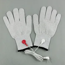 1 pairs Conductive Massage Gloves physiotherapy electrotherapy electrode Gloves
