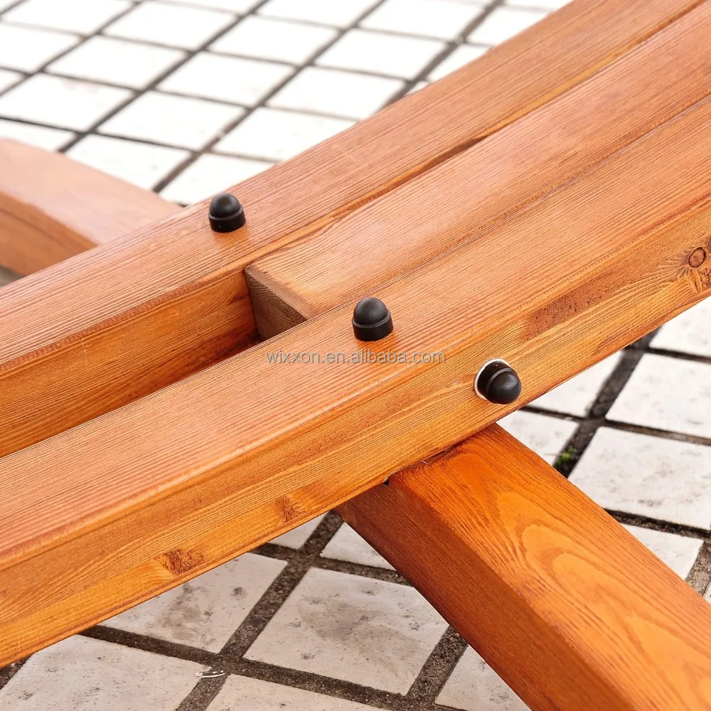 
KD Design Garden Wooden Patio Hanging Hammock With Canopy 