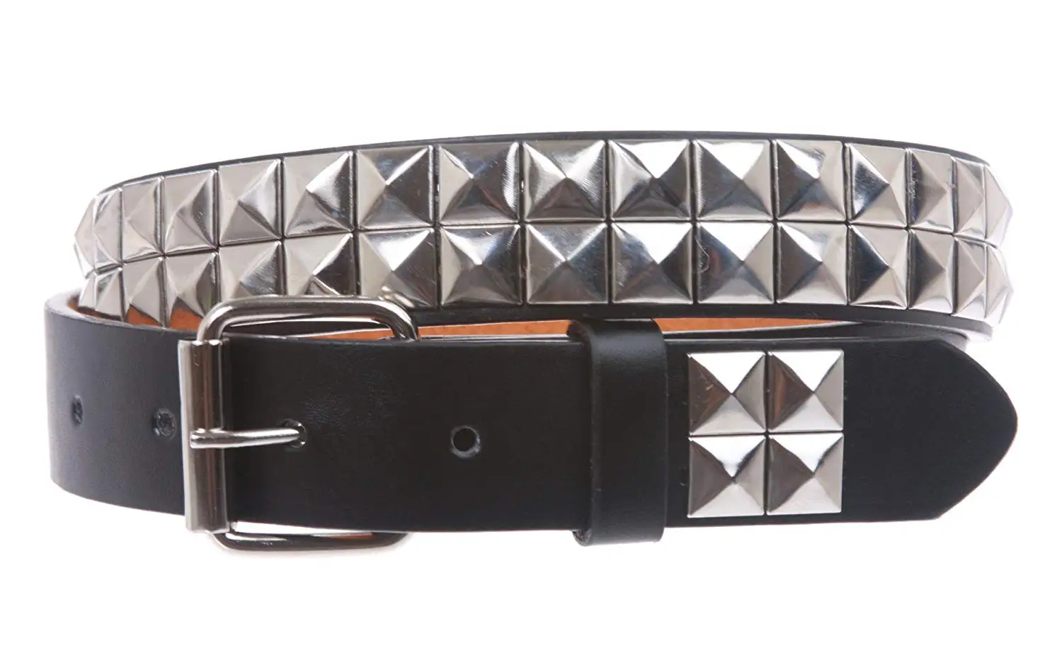MONIQUE Women Cowhide Full Grain Leather Distressed Casual Snap On 1.5 Belt