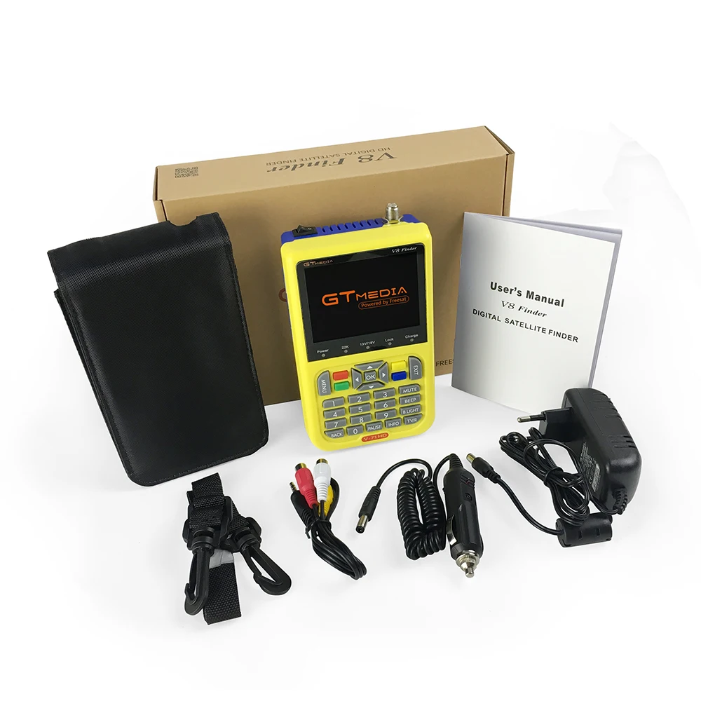 Gt media  satellite finder manufacture of V8 Finder The digital sat finder meter