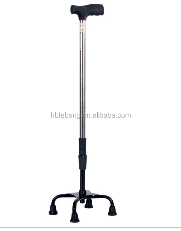 Adjustable Stainless Steel Elderly Fourlegged Crutch Cane Buy Four