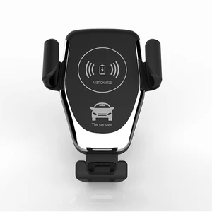 Ideal Black Wireless Charger for Car, Qi Charger Pad Car Wireless Adapter Cell Phone Holder