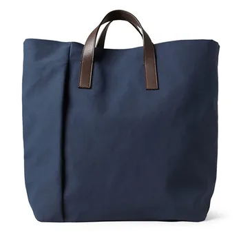 navy nylon tote bag