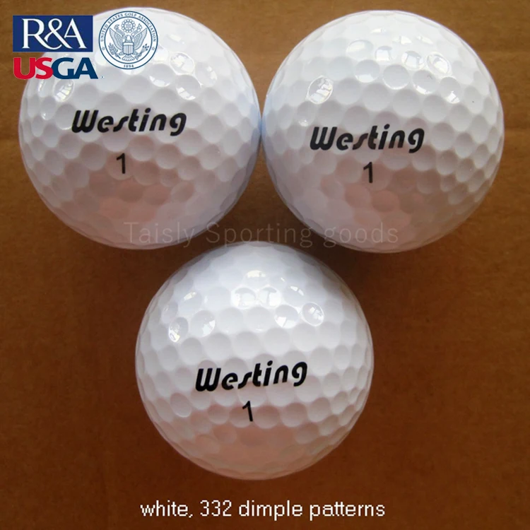 
80-90 Hardness Two Piece white golf Ball bulk ball 