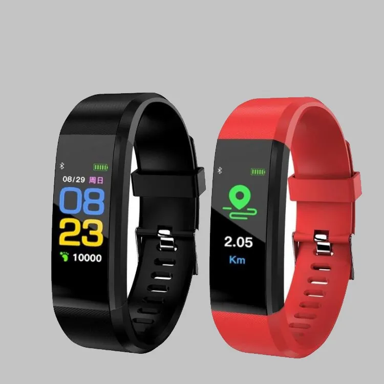 

Fitness Tracker Heart Rate Monitor Exercise waterproof smart bracelet ID115 plus, Green;purple;blue;black