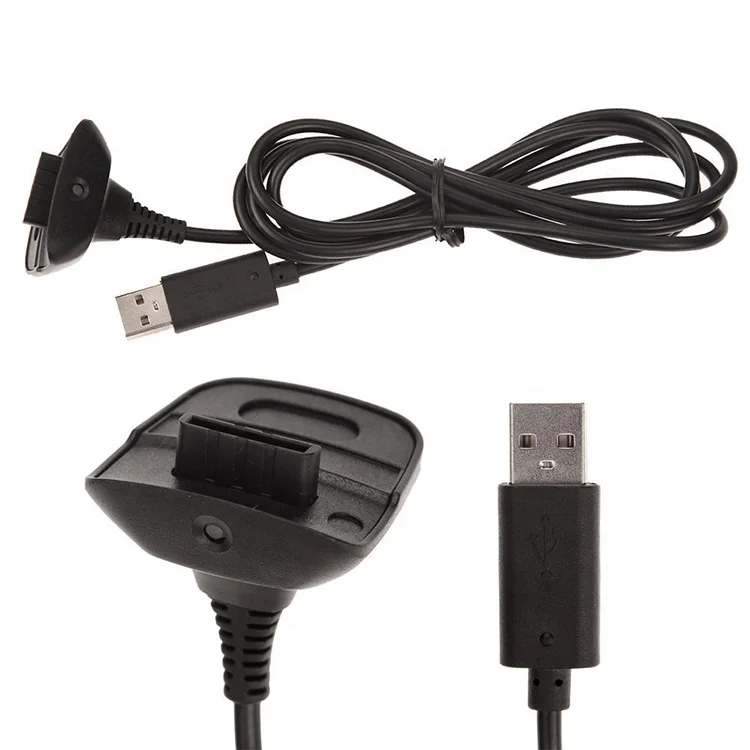 

USB Charging Cable Wire Replacement Charger For Xbox 360 Controller, Black