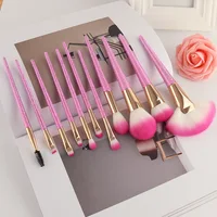 

2019 New design 11 pcs pink makeup brush set gradient makeup brush set