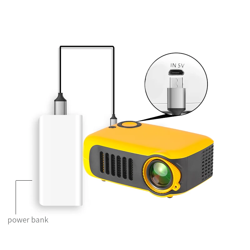 

Cheap and Popular Led LCD Mini Projector Home Theater 1000 Lumens Pocket 240P Native Resolution Video Projector, Black,orange,white